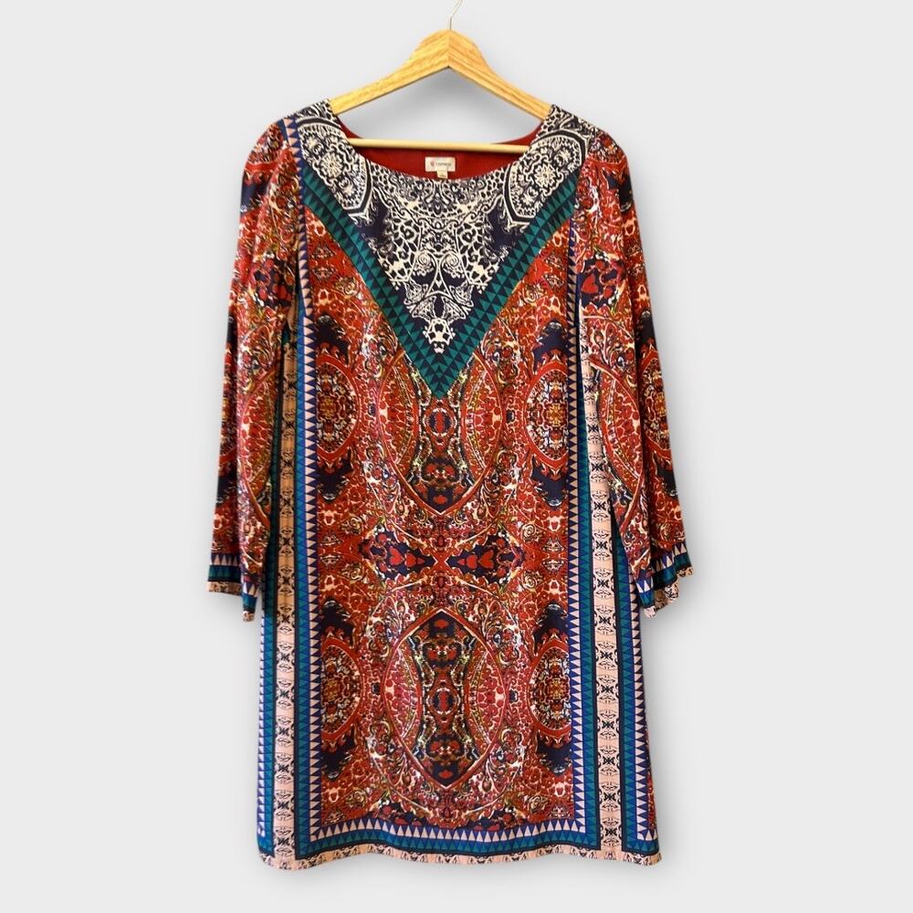 Cremieux Paisley Boho Above Knee Dress Size 6